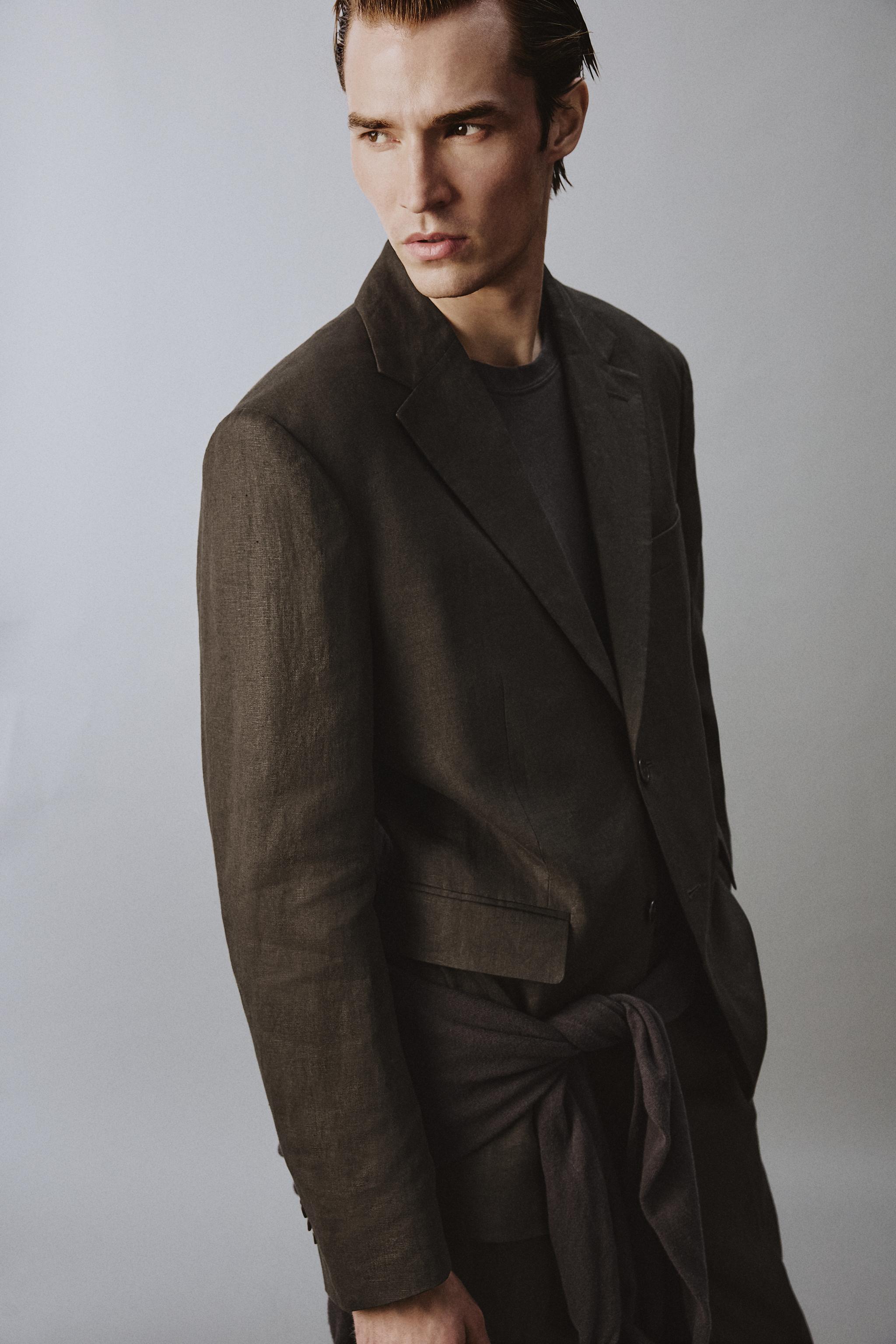 100% LINEN SUIT JACKET